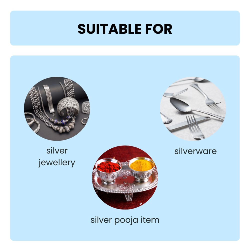 Silver Cleaner - Instant Silver Polish & Shine Restorer - No Silver Loss