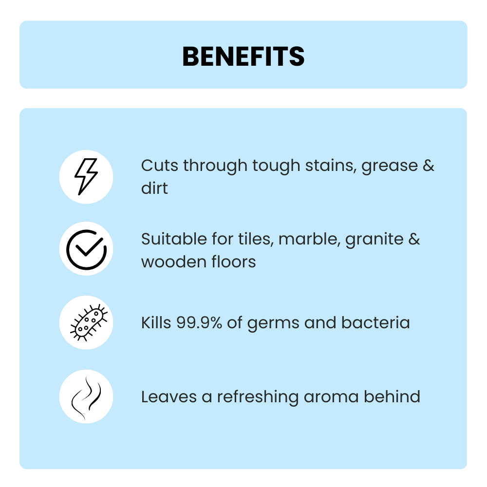 Floor Cleaner - Tough on Germs & Dirt - Refresing Fragrance - 1 Litre