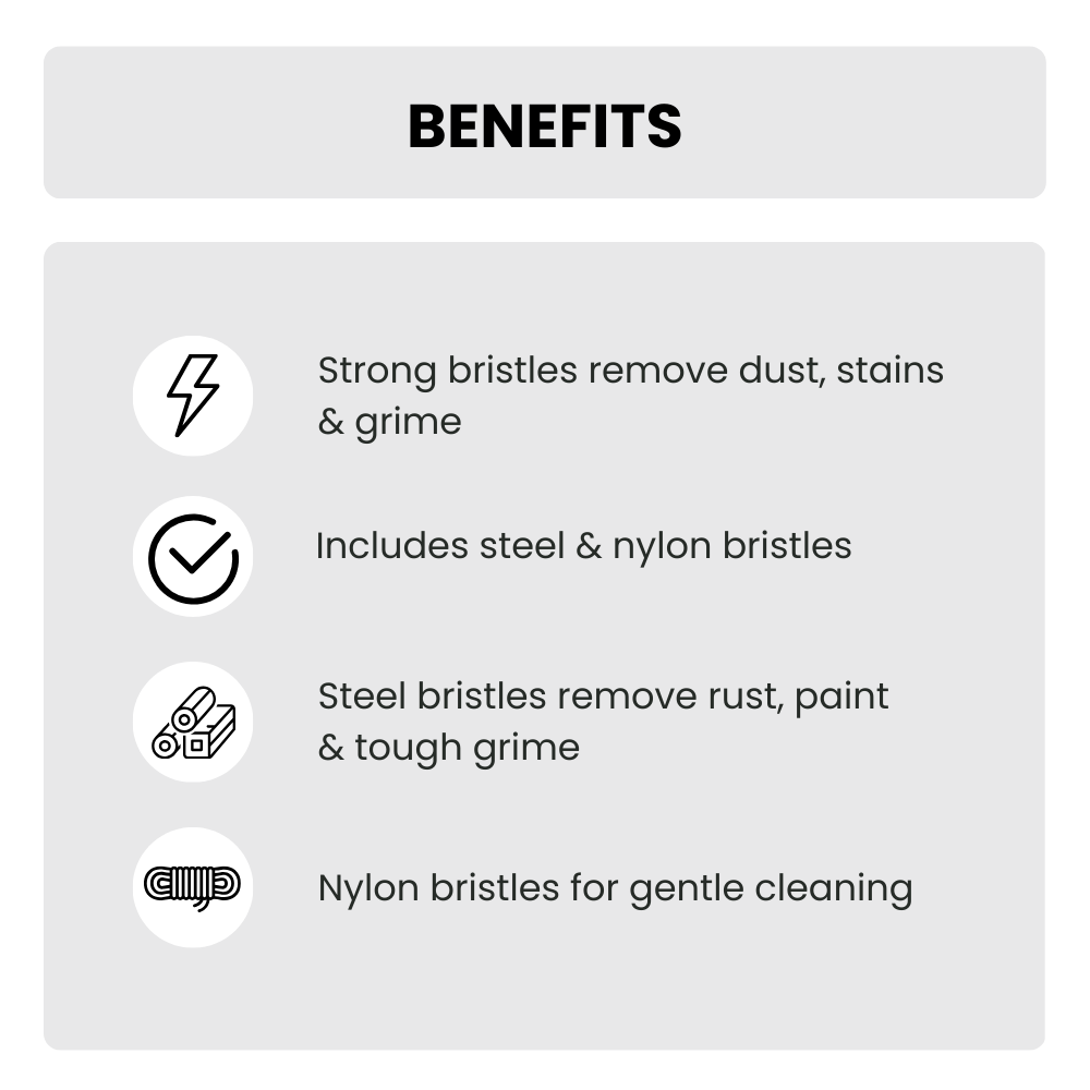 2 in 1 Mini Wire Brush Set (Multicolor)