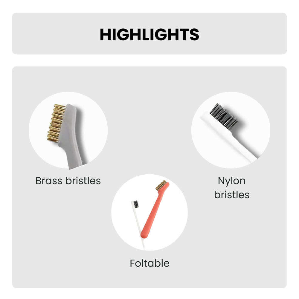 2 in 1 Mini Wire Brush Set (Multicolor)