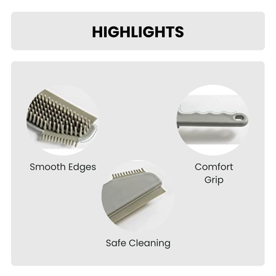3-in-1 Multifunctional Cleaning Brush | TPR Bristles & Scraper for Deep Cleaning