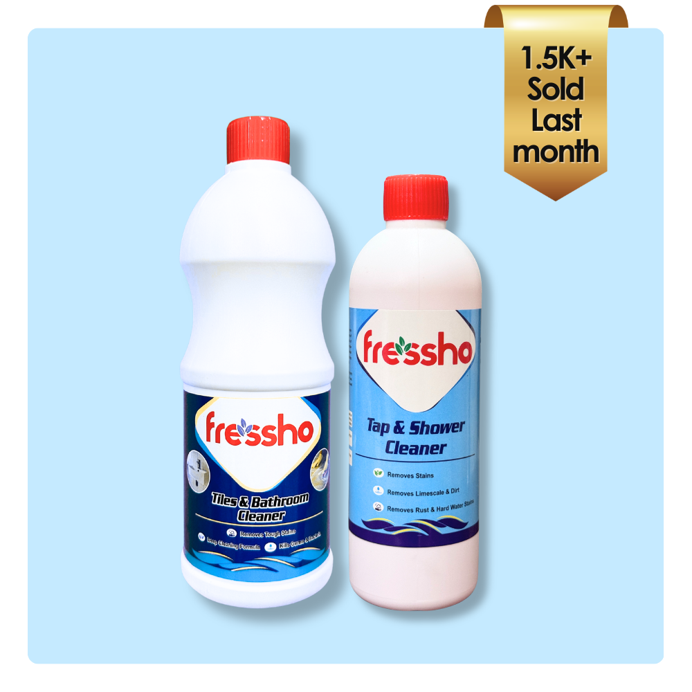 Tiles & Bathroom Cleaner + Tap & Shower Cleaner - Double Clean. Double Shine