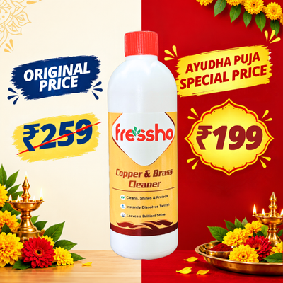 Pooja Items Cleaner – Copper & Brass Polish - No Metal Loss - 500 ML