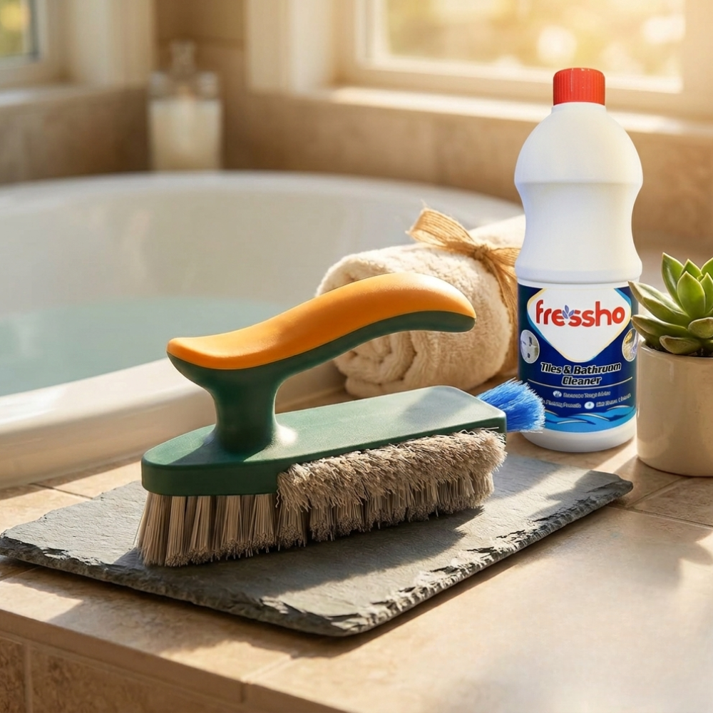 Heavy Duty Bathroom Cleaning Kit - Tiles and Bathroom Cleaner + 4-in-1 Grout Cleaning Brush for Just Rs.299