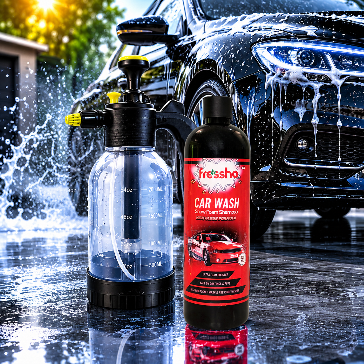 Car Wash Snow Foam Shampoo and Sprayer