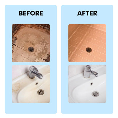 Tiles & Bathroom Cleaner with Protective Rubber Gloves