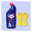 Toilet Cleaner (1L) with Protective Rubber Gloves - Removes Tough Stains and Odour