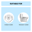 Toilet Cleaner (1L) with Protective Rubber Gloves - Removes Tough Stains and Odour