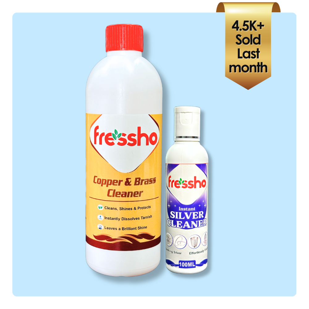 Copper & Brass Cleaner (500 ML) + Silver Cleaner (100 ML) - Complete Metal Care
