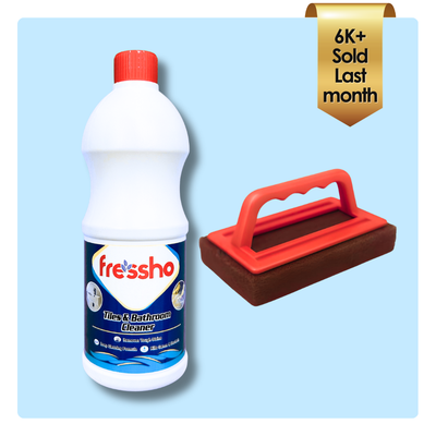 Bathroom Tiles Cleaner with Heavy-Duty Scrub Brush
