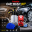 Fressho Car Wash Kit -  Snow Foam Car Shampoo (500 ML), Foam Sprayer, Double Side Duster Gloves, Microfiber Cloth | Complete Interior & Exterior Car Cleaning Accessories