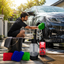 Fressho Car Wash Kit -  Snow Foam Car Shampoo (500 ML), Foam Sprayer, Double Side Duster Gloves, Microfiber Cloth | Complete Interior & Exterior Car Cleaning Accessories