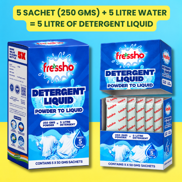 Detergent Powder to Liquid (250 Grams) - Make 5 Litres of Detergent Liquid at Home