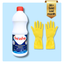 Tiles & Bathroom Cleaner with Protective Rubber Gloves