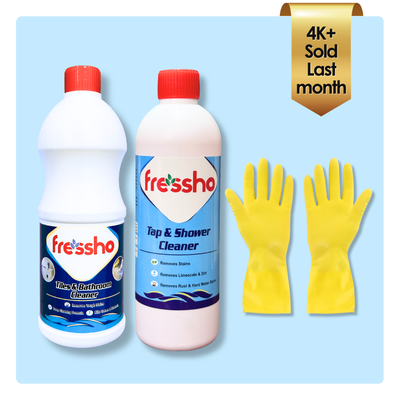 Tiles, Tap & Shower Cleaner + Gloves For Just 568₹ - Super Saver Cleaning Combo