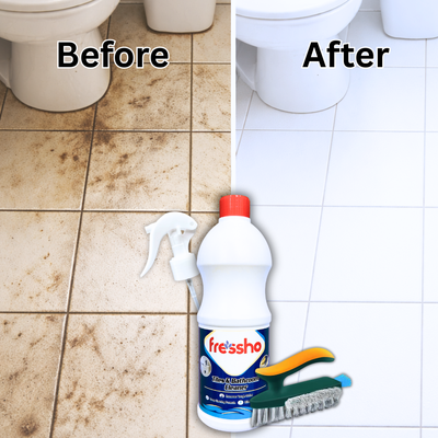 Heavy Duty Bathroom Cleaning Kit - Tiles and Bathroom Cleaner + 4-in-1 Grout Cleaning Brush for Just Rs.299