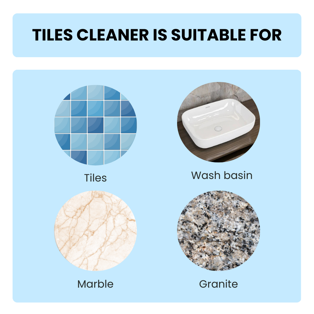 Tiles & Bathroom Cleaner (750 ml) + Tap & Shower Cleaner (500 ml) Pack for just ₹449 - Double Clean. Double Shine