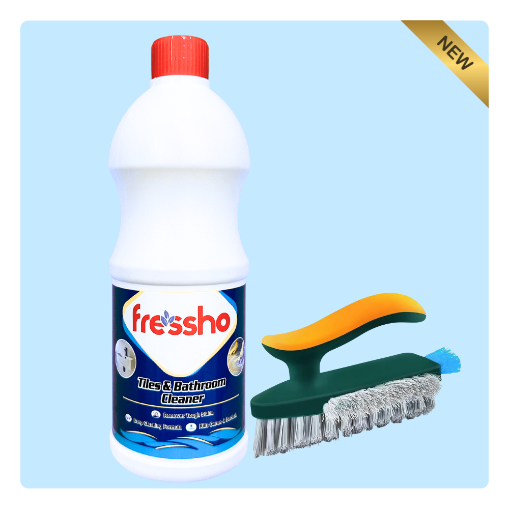 Heavy Duty Bathroom Cleaning Kit - Tiles and Bathroom Cleaner + 4-in-1 Grout Cleaning Brush for Just Rs.299