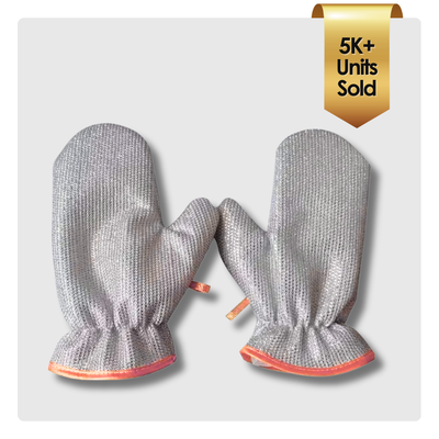 2-Piece Wire Dishwashing Gloves for Kitchen Cleaning – Non-Scratch, Waterproof & Machine Washable