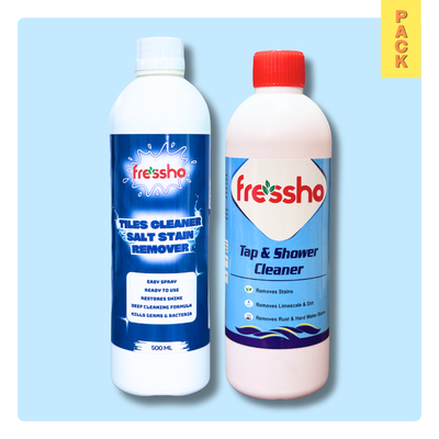 Tiles & Bathroom Cleaner + Tap & Shower Cleaner - Double Clean. Double Shine