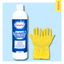 Tiles & Bathroom Cleaner with Protective Rubber Gloves