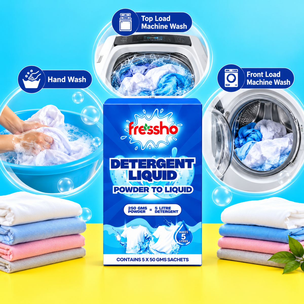 Detergent Powder to Liquid (250 Grams) - Make 5 Litres of Detergent Liquid at Home