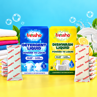 Detergent Liquid and Dishwash Gel Powder to Liquid Combo