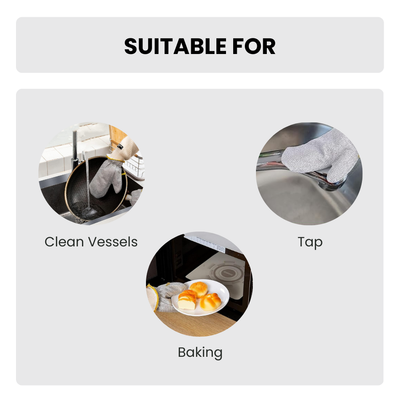 2-Piece Wire Dishwashing Gloves for Kitchen Cleaning – Non-Scratch, Waterproof & Machine Washable