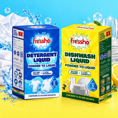 Detergent Liquid and Dishwash Gel Powder to Liquid Combo