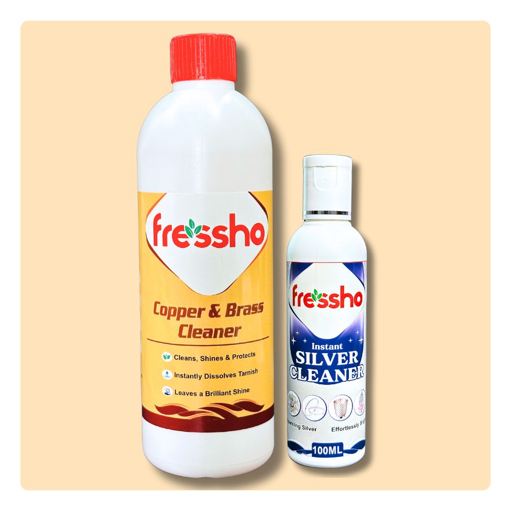 Copper & Brass Cleaner (500 ML) + Silver Cleaner (100 ML) - Complete Metal Care