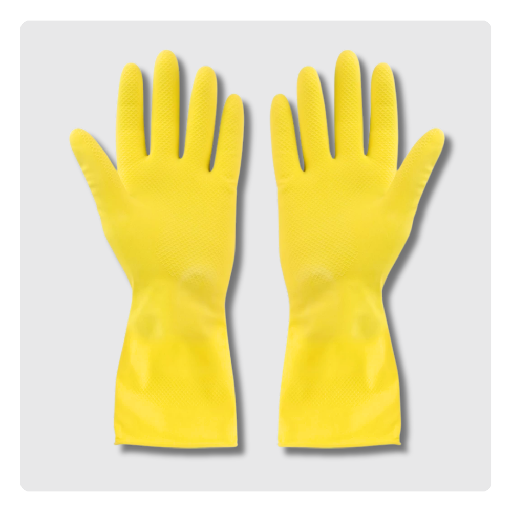 Multipurpose Reusable Rubber Cleaning Gloves – Ideal for Wet and Dry Cleaning (1 Pair)