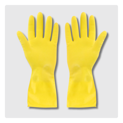 Multipurpose Reusable Rubber Cleaning Gloves – Ideal for Wet and Dry Cleaning (1 Pair)