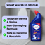 Toilet Cleaner (1L) with Protective Rubber Gloves - Removes Tough Stains and Odour