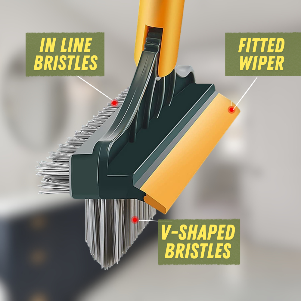 3-in-1 Tiles Cleaning Brush with Long Handle