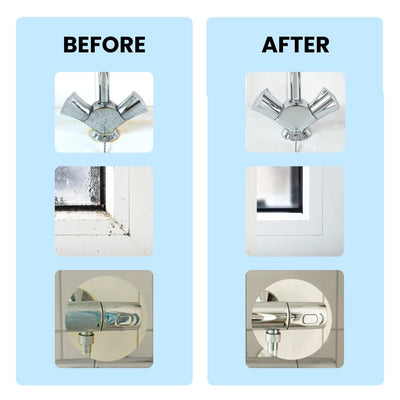 Tap and Shower Cleaner with Protective Rubber Gloves