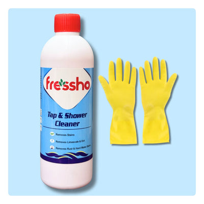 Tap and Shower Cleaner with Protective Rubber Gloves