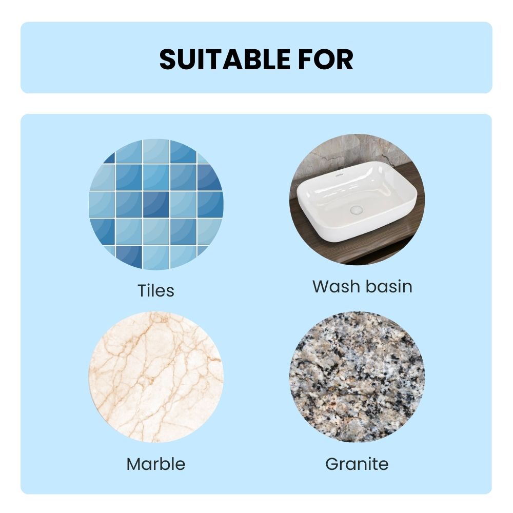 Tiles & Bathroom Cleaner with Protective Rubber Gloves