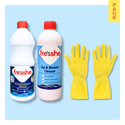Tiles, Tap & Shower Cleaner + Gloves For Just 568₹ - Super Saver Cleaning Combo