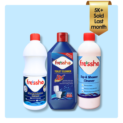 Basic Bathroom Cleaning Pack - Tiles, Toilet & Tap Cleaner Combo