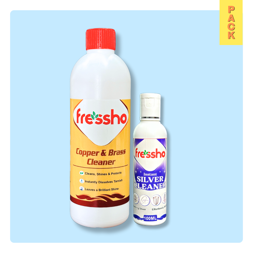 Copper & Brass Cleaner (500 ML) + Silver Cleaner (100 ML) - Complete Metal Care